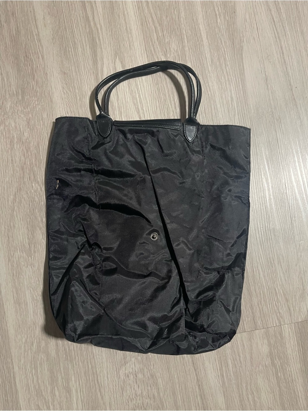 Longchamp Black Nylon Messenger Tote - Picture 3 of 4